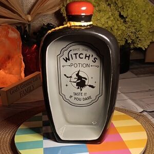 Witch's Potion Black Bottle Ceramic bowl